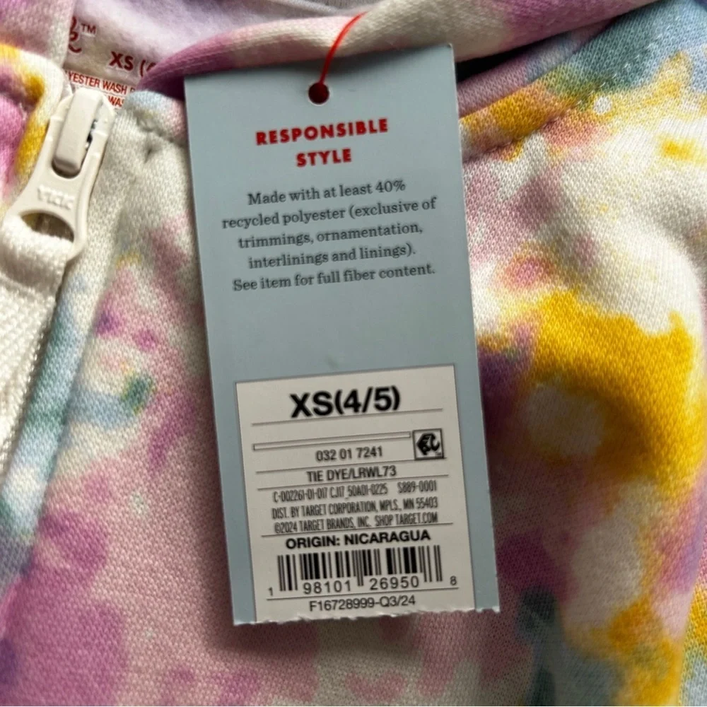 Cat & Jack Multicolor Tie-Dye Hoodie - Picture 4 of 4